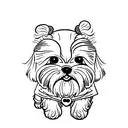 shih tzu puppy tattoo design idea