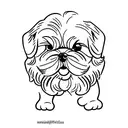 shih tzu puppy tattoo design idea