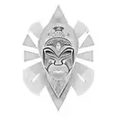 african mask tattoo design idea