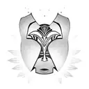 african mask tattoo design idea