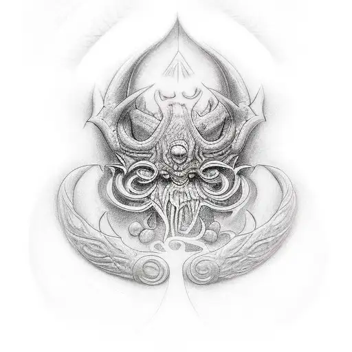 doors of durin lord of the rings tattoo design idea