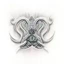 doors of durin lord of the rings tattoo design idea