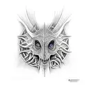 doors of durin lord of the rings tattoo design idea