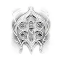 doors of durin lord of the rings tattoo design idea
