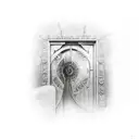 doors of durin tattoo design idea