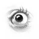 Trust, but verify with eye looking through keyhole tattoo design idea