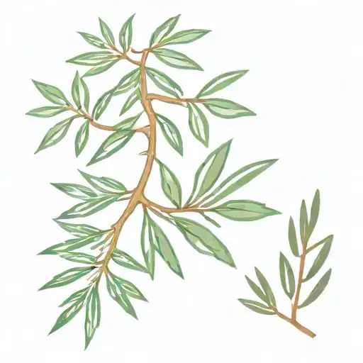 cedar tree and olive branch representing tattoo design idea