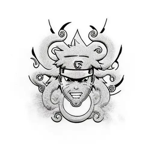 naruto akatsuki cloud black and white symbol tattoo design idea