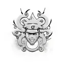 naruto akatsuki cloud black and white symbol tattoo design idea