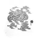 naruto akatsuki cloud black and white symbol tattoo design idea