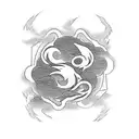 naruto akatsuki cloud black and white symbol tattoo design idea