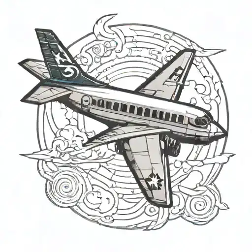A Paper Plane With A Boeing 737 Shadow" Tattoo Design Idea  tattoo design idea