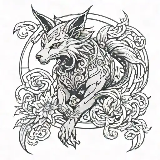 kurama tattoo design idea