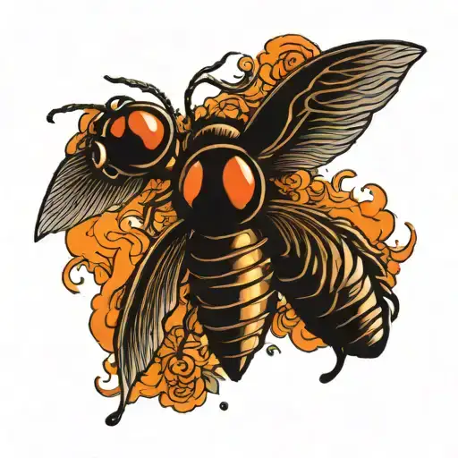 My, my, those eyes like fire I'm a winged insect, you're a funeral pyre tattoo design idea