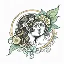 apollo and dionysus tattoo design idea