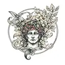 apollo and dionysus tattoo design idea