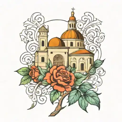 montecassino monastery tattoo design idea