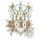 montecassino monastery tattoo design idea