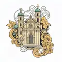montecassino monastery tattoo design idea