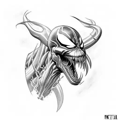 marvel venom tattoo design idea