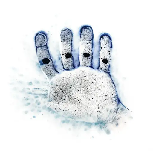 handprint tattoo design idea
