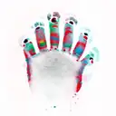 handprint tattoo design idea