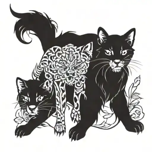 mother and son tattoo design idea