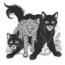 mother and son tattoo design idea