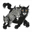 mother and son tattoo design idea