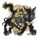 mother and son tattoo design idea