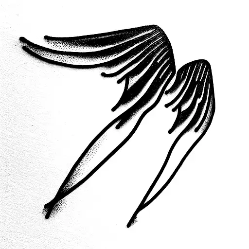 Wing tattoo design idea