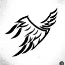 Wing tattoo design idea