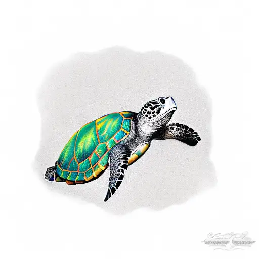 sea turtle tattoo design idea
