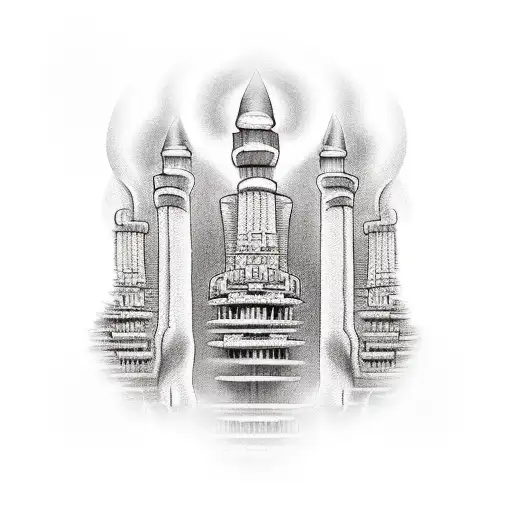 ancient city of babylon tattoo design idea