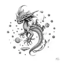 Milky Way dragon tattoo design idea