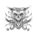 Dagger with Snake tattoo design idea