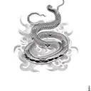 Dagger with Snake tattoo design idea