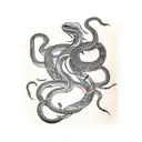 Dagger with Snake tattoo design idea