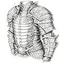 samurai shoulder armor tattoo design idea