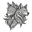 Gemini Wolf tattoo design idea