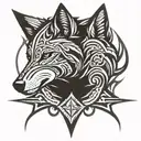 Gemini Wolf tattoo design idea