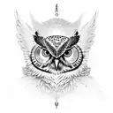 Owl wings tattoo design idea