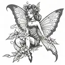 fairy with broken wings  tattoo design idea