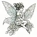 fairy with broken wings  tattoo design idea