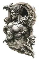 12 Olympic gods Olympus tattoo design idea