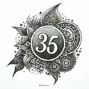 numbers 369 hidden within tattoo design idea