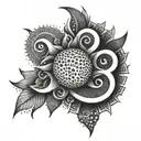 numbers 369 hidden within tattoo design idea