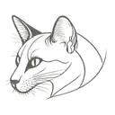 siamese cat ear black tattoo design idea