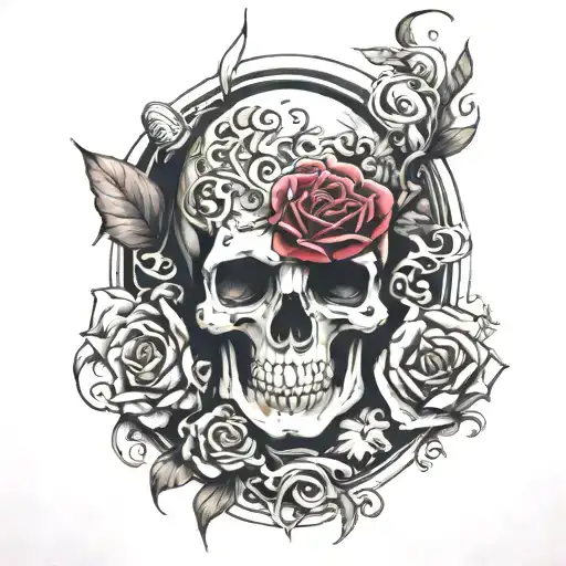 dead body and soul leaving the body tattoo design idea