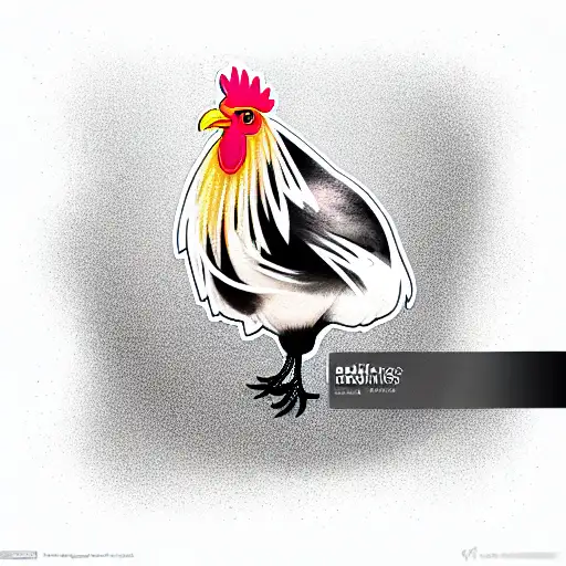 Black Chicken  tattoo design idea